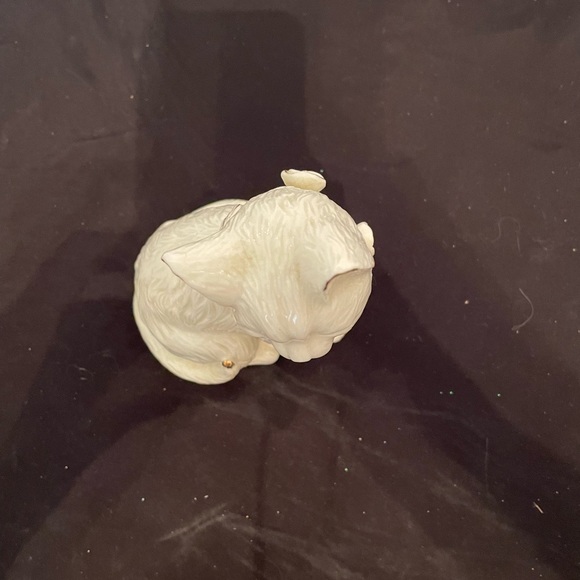 Cat Figurine Formalities Baum Bros White Gold Kitty Kitten Figure 24kt Ceramic - Picture 5 of 10